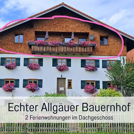 Lejlighed Bauernhof Finkel - Mit Balkon - Bergsicht - Traktor Mitfahren - Tiere Streicheln - Entspannter Familienurlaub - Zentrale Lage Nahe Oberstdorf *
